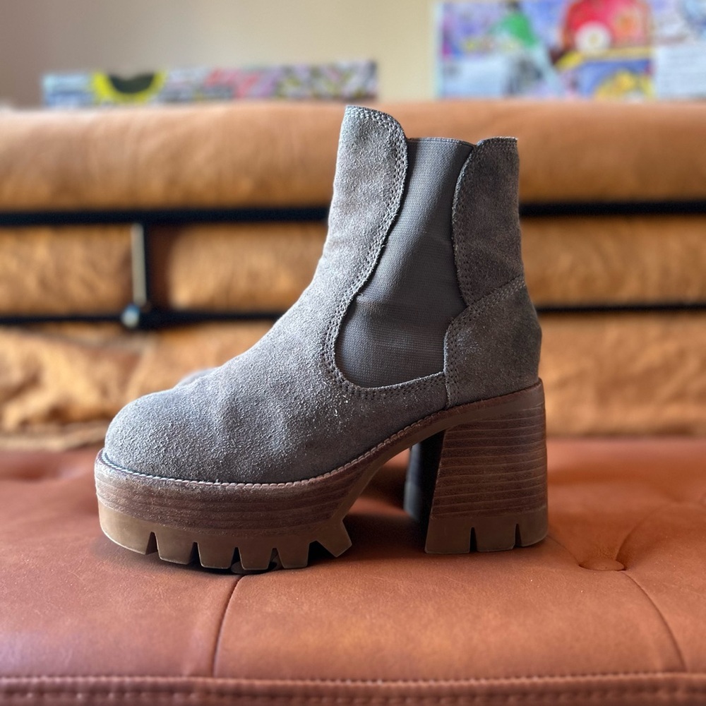 FREE PEOPLE PRESTON / JEFFREY CAMPBELL QUAVO PLATFORM ANKLE BOOTS